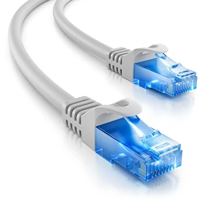 Afbeelding van deleyCON 5 m netwerkkabel Ethernet LAN Gigabit CAT.6 kabel RJ45 CAT6 compatibel met CAT.5 CAT.5e CAT.6a Cat.7 grijs