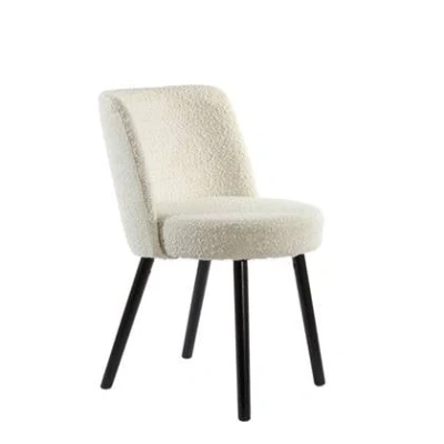Afbeelding van Light&amp;living Eetkamerstoel 56x47x79 cm ECKLEY bouclé crème zwart