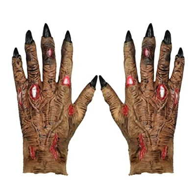 Afbeelding van W WIDMANN MILANO Party Fashion 00215 Zombie handschoenen, latex, accessoires, Halloween, carnaval, party, thema