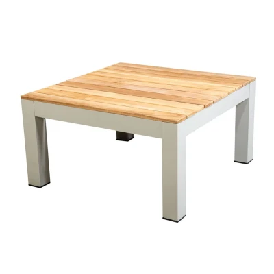 Afbeelding van Midori coffee table 77,5x77,5 cm aluminium salix/teak Yoi