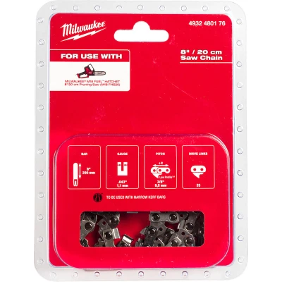 Afbeelding van Milwaukee Ketting Tbv Kettingzaag 20 Cm 8&quot; Voor M18 Fhs20
