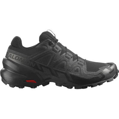 Afbeelding van Salomon Speedcross 6 Trail hardloopschoenen, Dames, Maat: 40 2/3, Black/phantom Textiel/ synthetisch