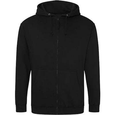Afbeelding van Vegan Hoodie met ritssluiting en capuchon Black S
