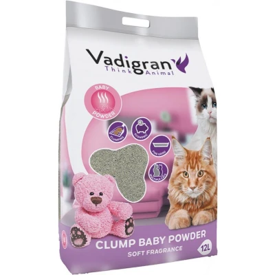Afbeelding van Vadicat Babypoeder Geur Kattenbakvulliing 12 kg