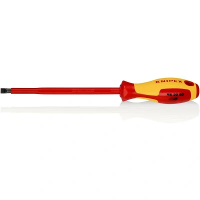 Image de KNIPEX 98 20 80 Tournevis pour vis à fente, isolé, plusieurs composants, testé VDE, bruni 295 mm