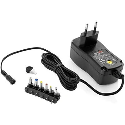 Afbeelding van Poppstar Universele Adapter (9V 12V 13,5V 15V 18V 20V 24V 1A (1000mA)), met 6 Adapterstekkers en LED, 150 cm