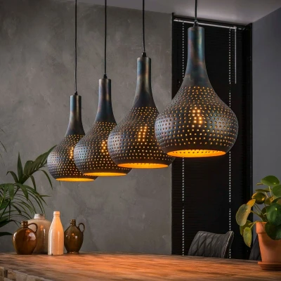 Afbeelding van Horus hanglamp zwart/bruin