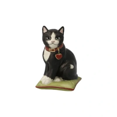 Afbeelding van Goebel Kerst Decoratief beeld Kat Mijn favoriete plek Aardewerk 7cm