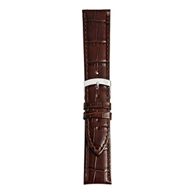 Afbeelding van Morellato horlogeband Extra X3395656032CR30 / PMX032EXTRA30 Croco leder Donkerbruin 30mm + standaard stiksel