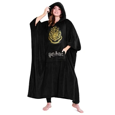 Afbeelding van Harry Potter Geruite trui voor dames en heren, oversized fleece sweatshirt, Zwart