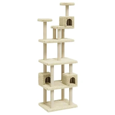 Afbeelding van vidaXL Kattenmeubel met sisal krabpalen 188 cm crèmekleurig