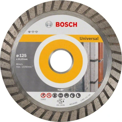 Image de BOSCH 2608602394 Disque de coupe diamanté Standard pour Universal Turbo 125 x 22,23 2 10 mm