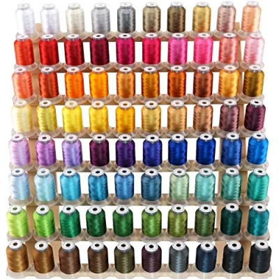 Afbeelding van New brothread 80 Janome Colors 100% Polyester Machine Borduurdraad Kit 500m Compatibel voor Thuis Geborduurde Naaimachine