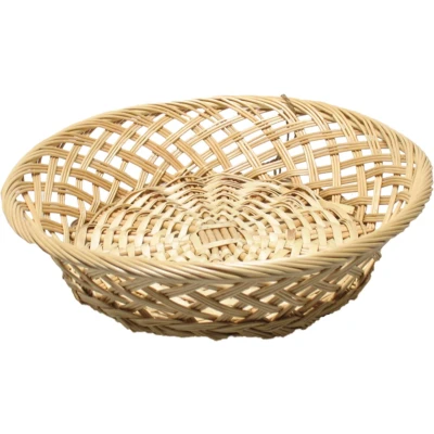 Afbeelding van Broodmandje rond kunststof D33 cm mandje rotan/riet broodmanden/serveermanden