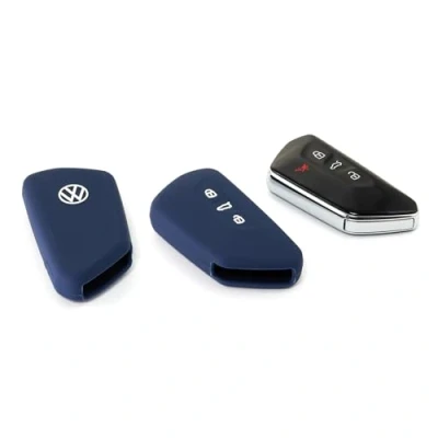 Afbeelding van Volkswagen 5H0087012530 Autosleutelhoes met VW logo, zwart, voor Golf 8 (5H) 3 knoppen