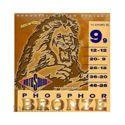 Image de Rotosound JK30SL Jumbo king Jeu de 12 cordes phosphore bronze guitare acoustique Super Light