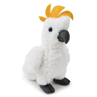 Afbeelding van Kaketoe pluche (26 cm) mooi, zacht, milieuvriendelijk, verlicht de kindercollectie, gemaakt van 100% gerecycled materiaal