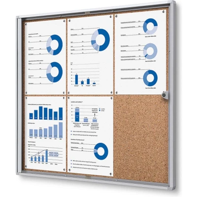 Afbeelding van Indoor Vergrendelbaar Kruk Notitiebord Economy SCXS 6x A4 Syna SCXSC6XA4