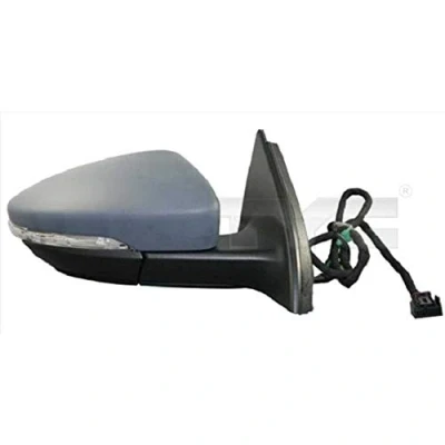 Afbeelding van Buitenspiegel Tyc 337 0218 Links Met grondlaag voor elek. spiegelverstelling, Bol vormig, Te verwarmen VOLKSWAGEN: Passat B7 Variant
