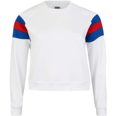 Afbeelding van Urban Classics Sweater, Dames, Maat: XXL, White/brightblue/firered