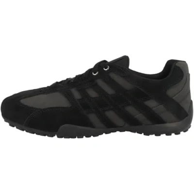 Afbeelding van Geox Sneakers laag, Heren, Maat: 43, Black u a ekc Leer en imitatieleer