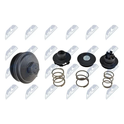 Afbeelding van NTY CCL AU 030 Deksel, oliefilterbehuizing Met afdichtring VOLKSWAGEN: GOLF 5, Caddy 3, 6, AUDI: A4 B8 Saloon, A3 Sportback, A6 C6 Avant