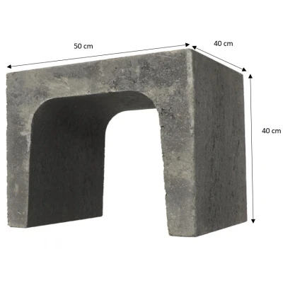 Afbeelding van Excluton U Element Antraciet 40x40x50 cm