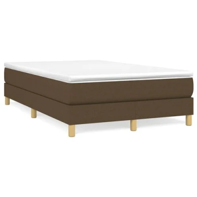 Afbeelding van vidaXL Boxspring met matras stof donkerbruin 120x190 cm