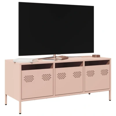 Afbeelding van vidaXL Tv meubel 101,5x39x43,5 cm koudgewalst staal roze
