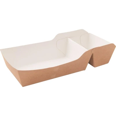 Afbeelding van Snack serie Bruin Wit Karton Snackbakjes A9 + 1 (A22) 28 x 65 110 35mm