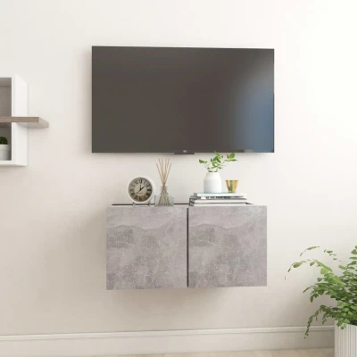 Afbeelding van Tv hangmeubel 60x30x30 cm betongrijs