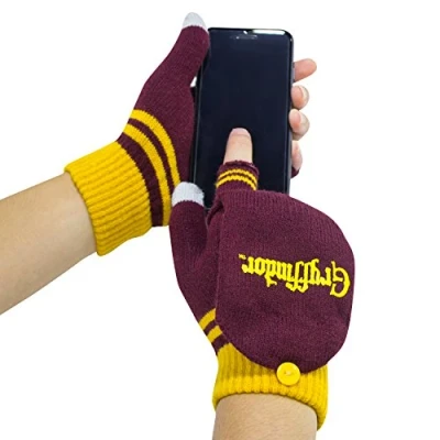 Image de Cinereplicas Harry Potter Gants Moufles Amoviles Fonction Tactile Licence Officielle Maison Gryffondor Rouge et Jaune
