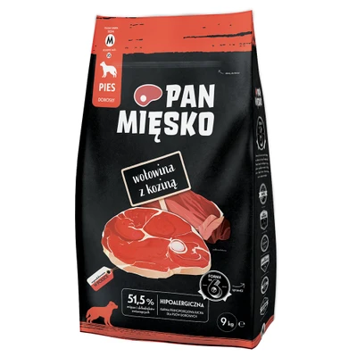 Afbeelding van Dubbelpak: 2x9kg Pan Mięsko Medium Rund met Geitenvlees droogvoer voor honden