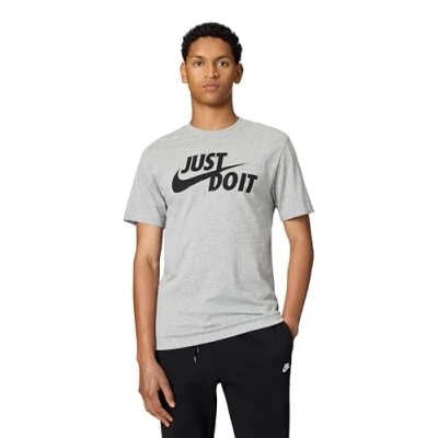 Afbeelding van Nike Sportswear TEE JUST DO IT Tshirt print, Heren, Maat: Large, Grey heather