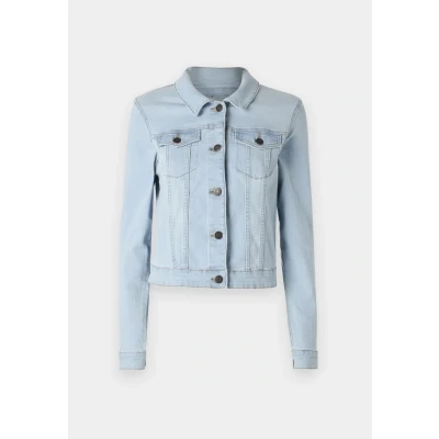 Afbeelding van Noisy May Nmdebra Jacket Spijkerjas, Dames, Maat: XS, Light blue denim