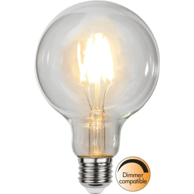 Afbeelding van Star Trading LED Grote bol lamp (9,5cm) lichtbron E27 Dimbaar Extra Warm Wit 2700K 4.7 Watt vervangt 40W Halogeen