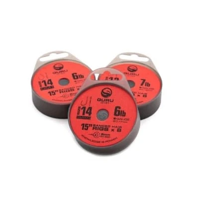 Afbeelding van Guru Super MWG Bait Band Rigs 4&quot; &amp; 15&quot; Onderlijnen 12 Maten (38cm) Haak 14 0.17mm
