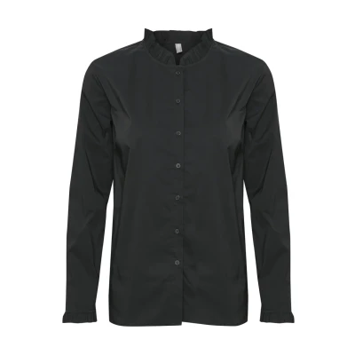 Afbeelding van Culture Antoinett Overhemdblouse, Dames, Maat: 42, Black