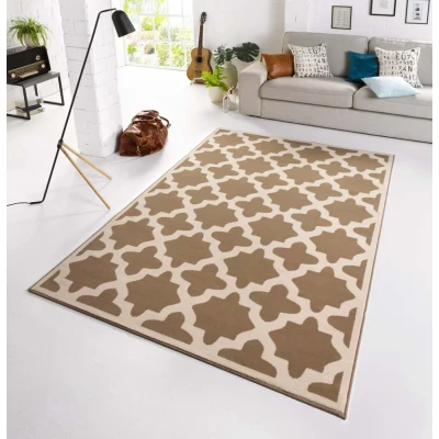 Afbeelding van Design Tapijt/Vloerkleed Noble Taupe/crème 140x200 Cm