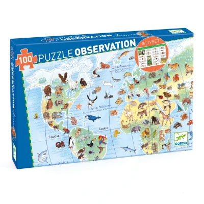 Afbeelding van Djeco puzzel observation werelddieren (100st)