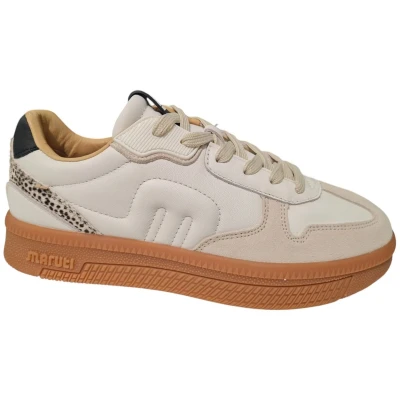 Afbeelding van Maruti Yale Suede BSA White Beige Black Dames Sneakers Wit 42
