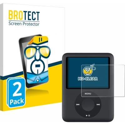 Afbeelding van BROTECT Screenprotector voor Apple iPod nano (3. Gen.) Folie Beschermfolie transparant (2 Stuks)