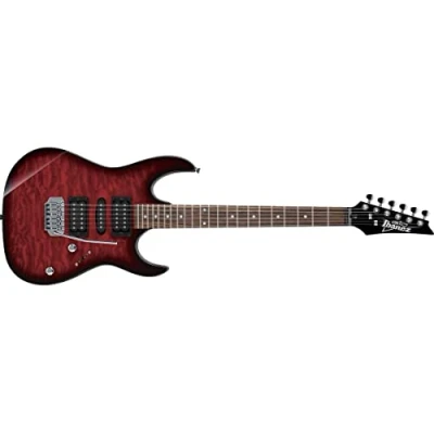 Afbeelding van Elektrische gitaar Ibanez GRX70QATRB Transparant Rood