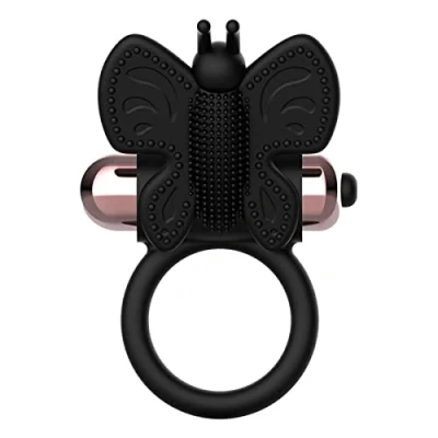 Afbeelding van Coquette TOYS Cock Ring Butterfly With Vibrator Black/ Gold