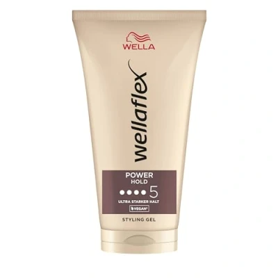Afbeelding van Wellaflex Power Hold Haargel voor dames, extra sterke grip tot 24 uur, zacht de hoofdhuid, dermatologisch getest, veganistische formule, siliconenvrij, houdt 5 150 ml