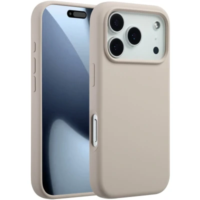Afbeelding van Accezz Liquid Silicone Backcover met MagSafe voor de Apple iPhone 17 Pro Stone