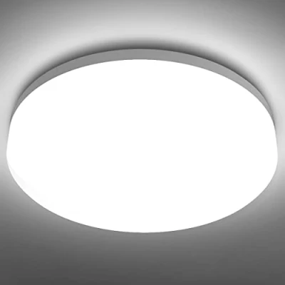 Afbeelding van LE Led plafondlamp, 15 W, IP54, waterdicht, 5000 K, 1500 lumen, ronde plafondlamp voor badkamer, slaapkamer, hal, keuken, woonkamer, balkon, koud wit, Ø 22 cm