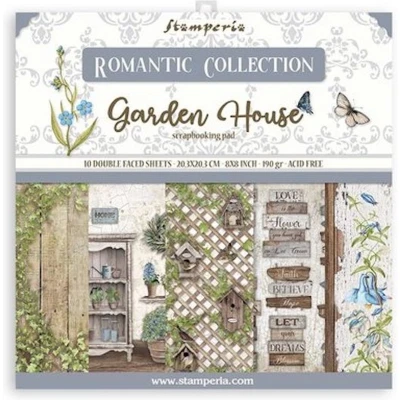 Afbeelding van Stamperia Romantic Garden House 8x8 Inch Paper Pack (SBBS54)