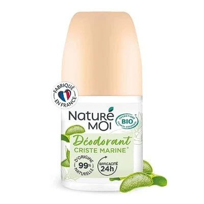 Afbeelding van Naturé Moi deodorant Roll on 24 uur werkzaamheid voor dames met biologische aloë vera en magnesium parfum criste marine 99% natuurlijke oorsprong 50 ml gemaakt in Frankrijk