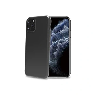 Afbeelding van celly tpu back cover geschikt voor Apple iphone 11 pro zwart transparant